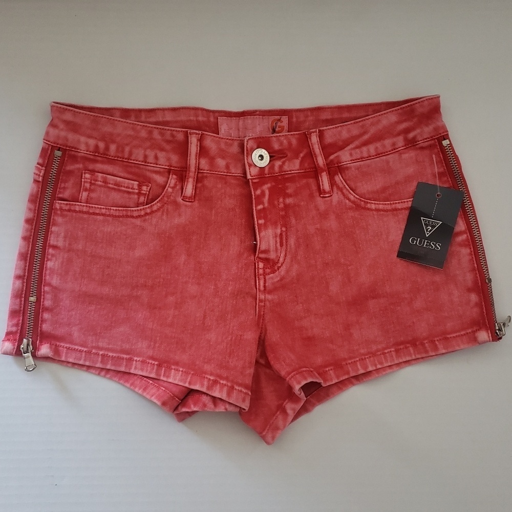 New G by GUESS Elbertyna Zipper Short SZ 27